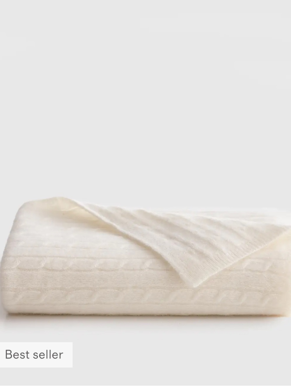 Mongolian Cashmere Cable Knit Baby Blanket